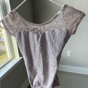 Bloch Lace Cap Sleeve Leotard - White